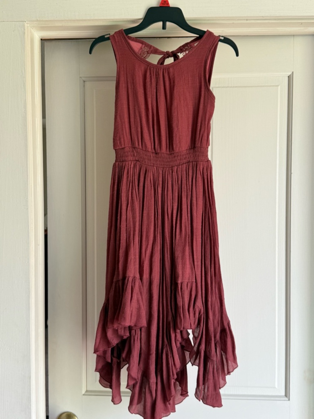 Joyfolie size 6 girls Sleeveless Dusty Rose Midi Dress with Handkerchief Hem